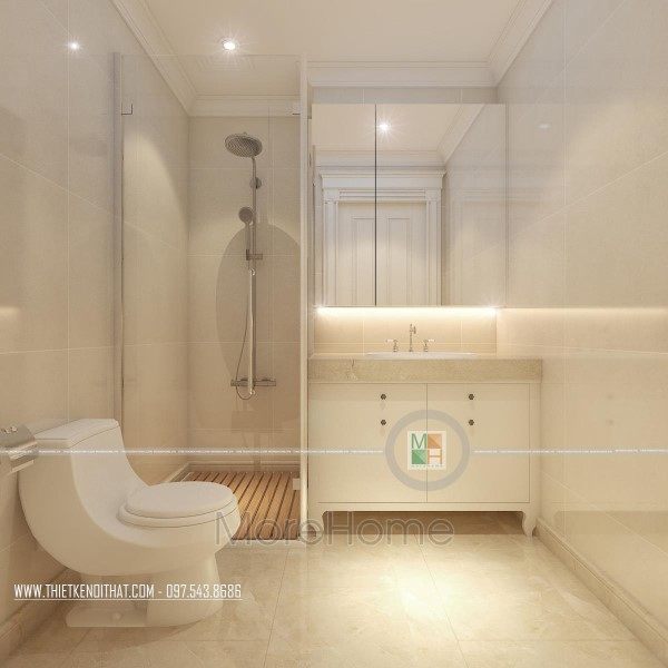 Thiết kế nội thất phòng tắm, nhà vệ sinh chung cư Hei Tower